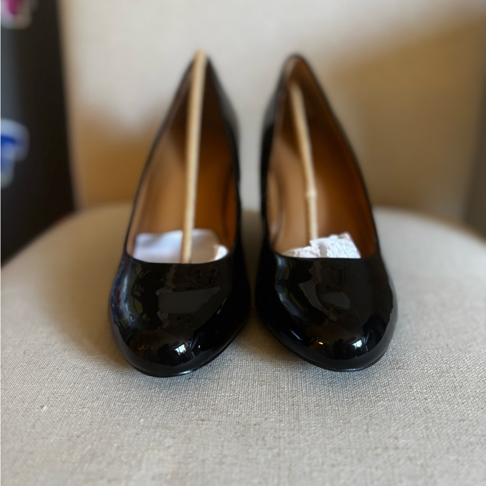 J. Crew Black Patent Leather Heels